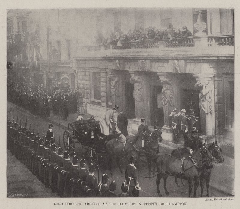 Lord Roberts Ankomst til Hartley Institute, Southampton af English Photographer