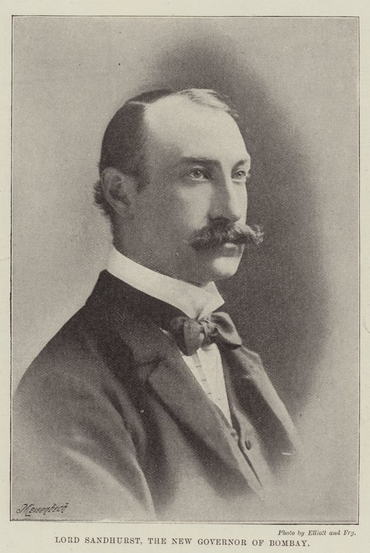 Lord Sandhurst, den nye guvernør i Bombay af English Photographer