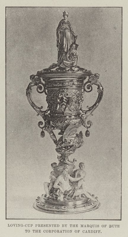 Loving-Cup præsenteret af Marquis of Bute til Corporation of Cardiff af English Photographer