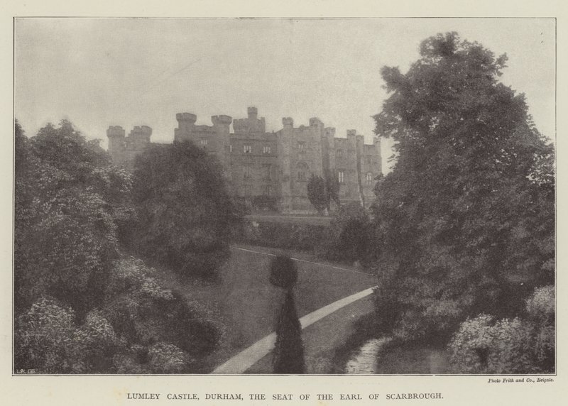 Lumley Castle, Durham, sæde for jarlen af Scarbrough af English Photographer