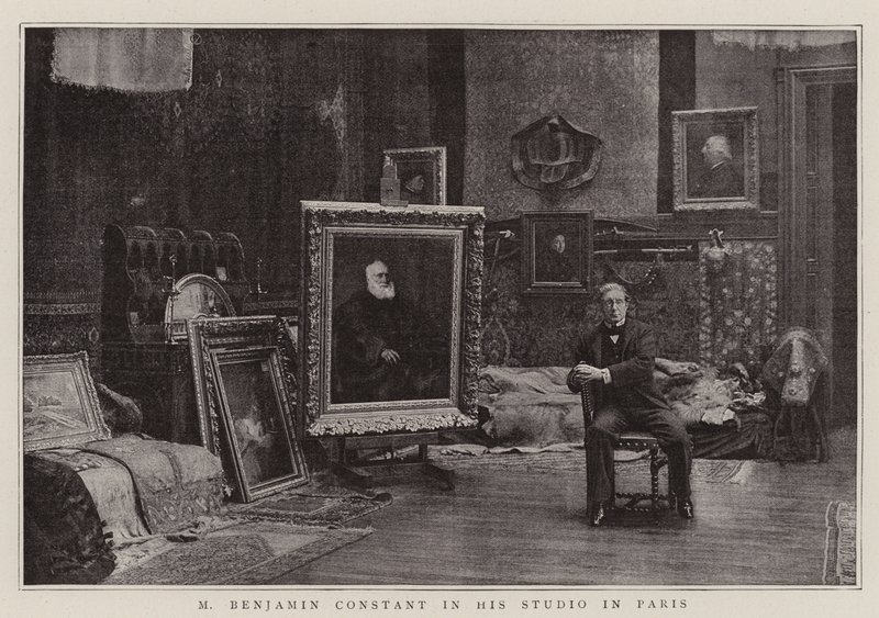 M Benjamin Constant i sit atelier i Paris af English Photographer