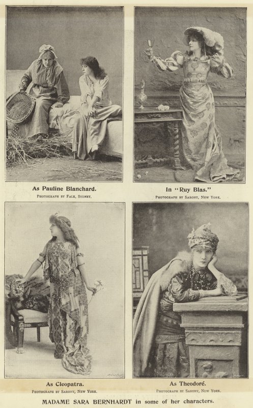 Madame Sara Bernhardt i nogle af sine karakterer af English Photographer