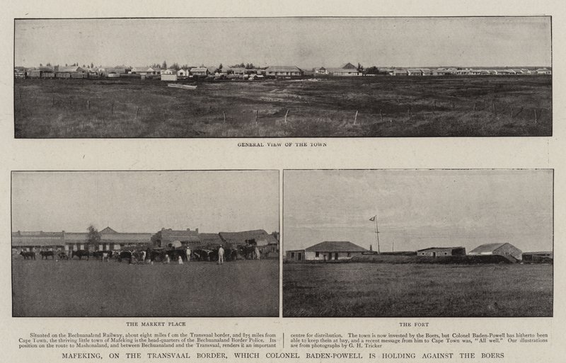 Mafeking, på den transvaalske grænse, som oberst Baden-Powell holder mod boerne af English Photographer