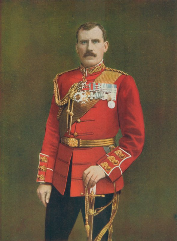 Generalmajor Hector A. MacDonald. Befaling af 3. (Highland) Brigade med Lord Methuen af English Photographer