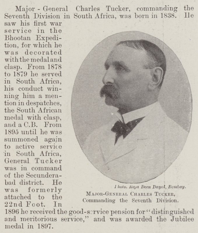 Generalmajor Charles Tucker, der kommanderede den syvende division af English Photographer