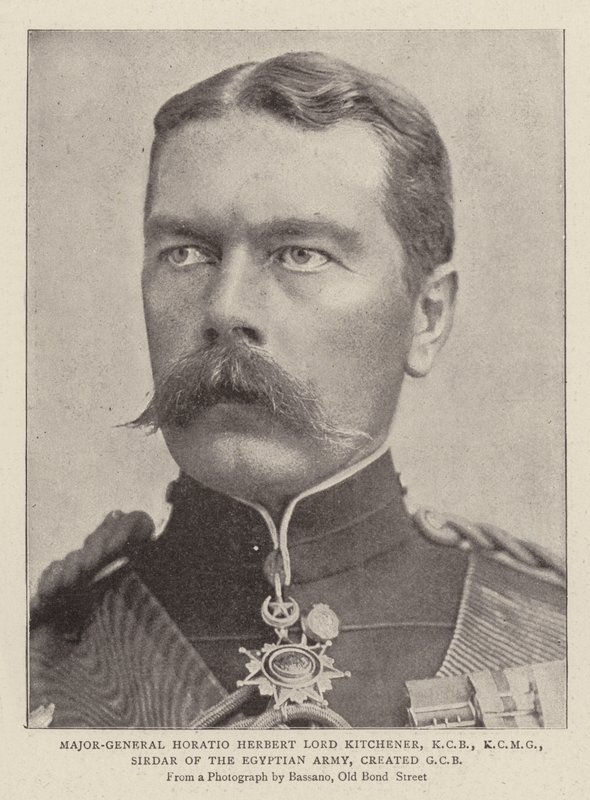 Generalmajor Horatio Herbert Lord Kitchener, KCB, KCMG, Sirdar fra den egyptiske hær, skabte GCB af English Photographer