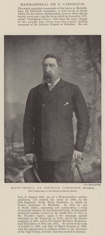 Generalmajor Sir Frederick Carrington, KCMG, ny chef for styrkerne i Sydafrika af English Photographer