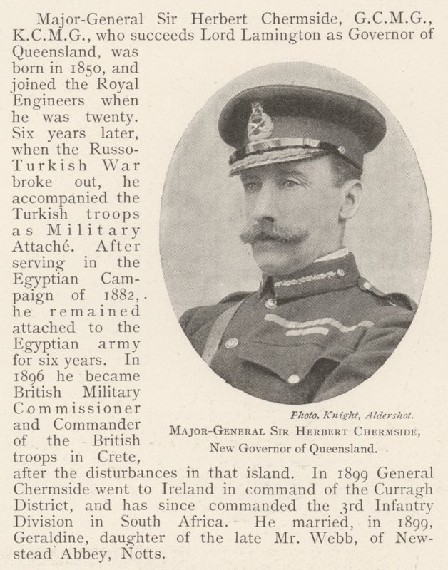 Generalmajor Sir Herbert Chermside, ny guvernør i Queensland af English Photographer