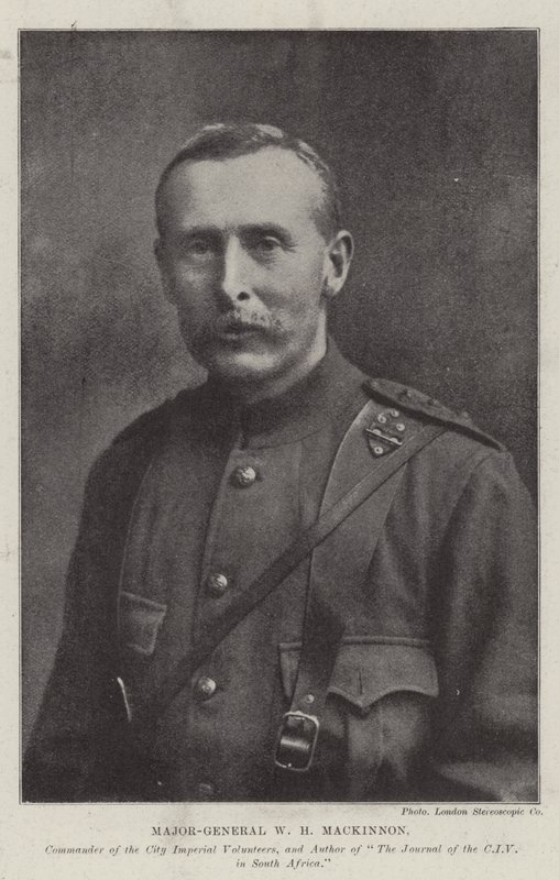 Generalmajor WH Mackinnon, Commander of the City Imperial Volunteers, og forfatter til The Journal of the CIV i Sydafrika af English Photographer