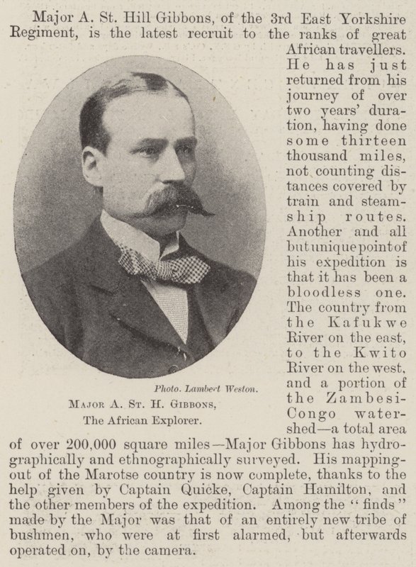 Major A St H Gibbons, den afrikanske opdagelsesrejsende af English Photographer