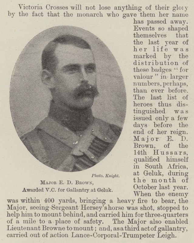 Major E D Brown, tildelt VC for galanteri på Geluk af English Photographer