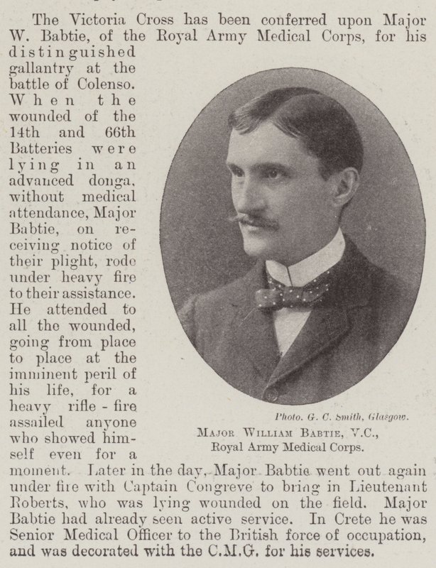 Major William Babtie, VC, Royal Army Medical Corps af English Photographer