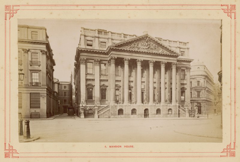 Mansion House, Queen Victoria Street, London af English Photographer