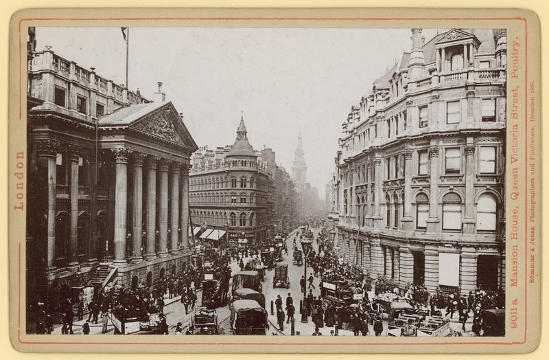 Mansion House, Queen Victoria Street, Poultry, London af English Photographer
