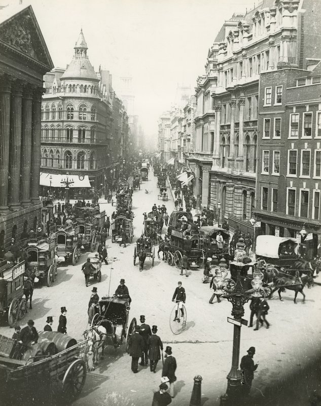 Mansion House og Cheapside, London, ca 1900 af English Photographer