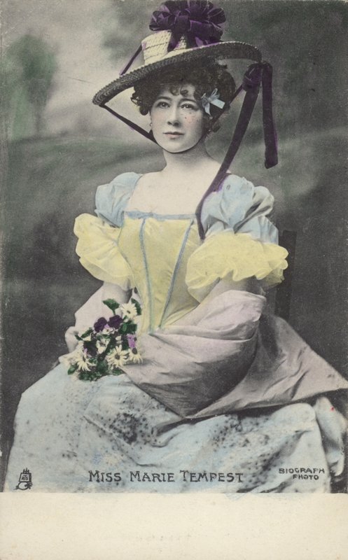 Marie Tempest, engelsk sangerinde og skuespillerinde (farvet foto) af English Photographer