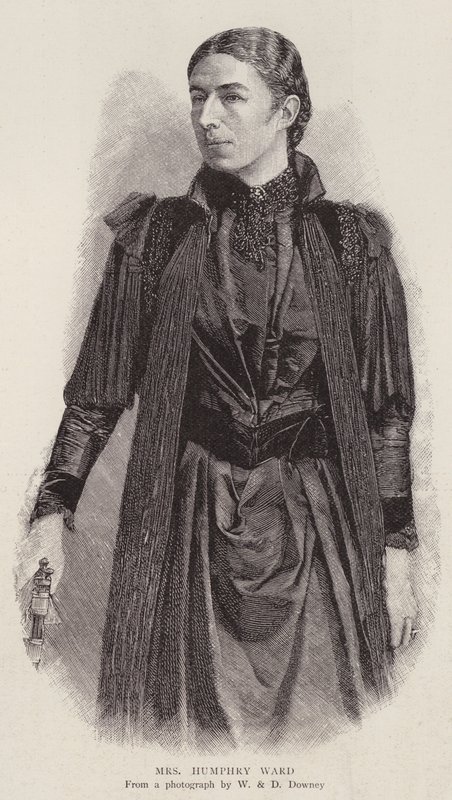 Mary Augusta Ward, engelsk romanforfatter (litho) af English Photographer