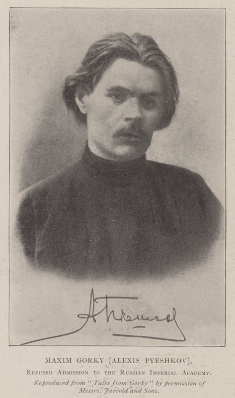Maxim Gorky (Alexis Pyeshkov), nægtede adgang til det russiske kejserakademi af English Photographer