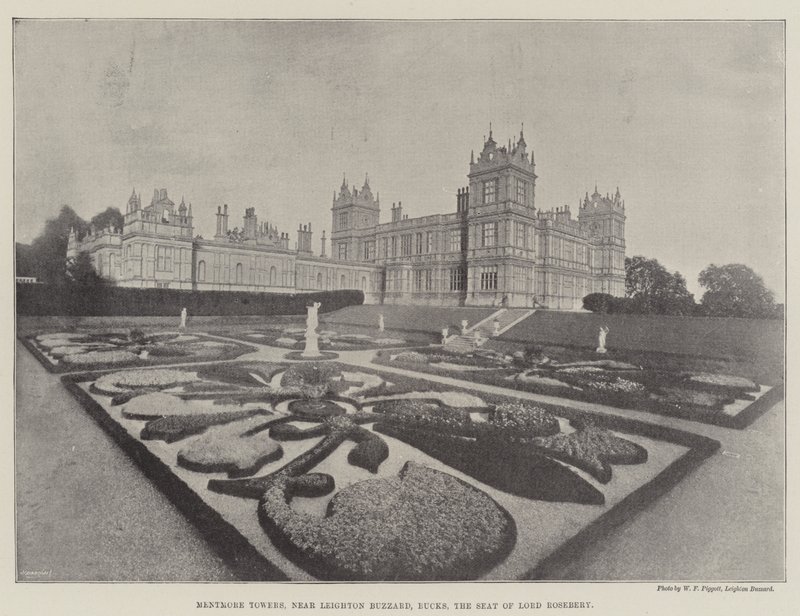Mentmore Towers, nær Leighton Buzzard, Buckinghamshire, sæde for Lord Rosebery af English Photographer