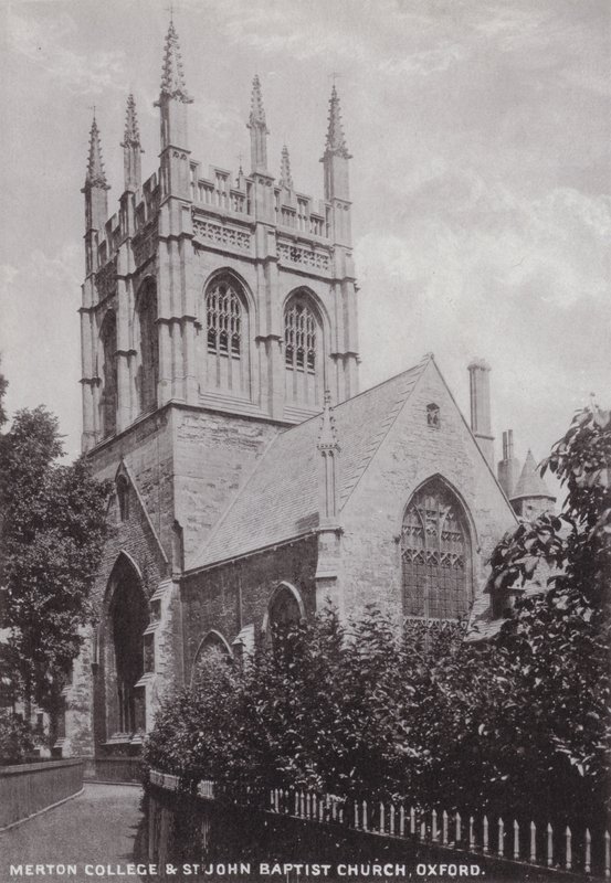 Merton College og St John Baptist Church, Oxford af English Photographer