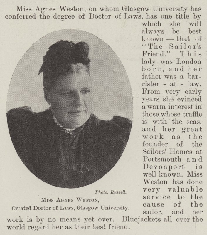 Frøken Agnes Weston, oprettet Doctor of Laws, Glasgow University af English Photographer