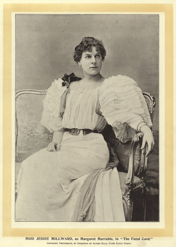 Miss Jessie Millward, som Margaret Marrable, i The Fatal Card af English Photographer