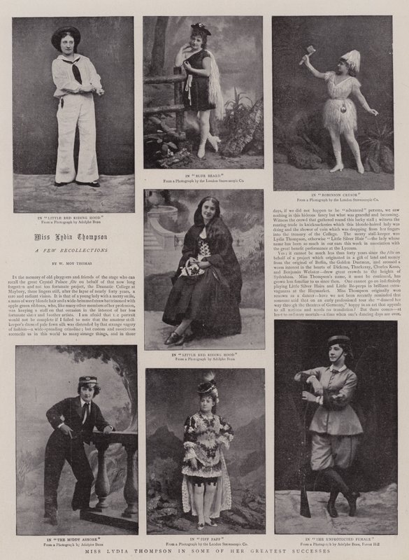Miss Lydia Thompson i nogle af hendes største succeser af English Photographer