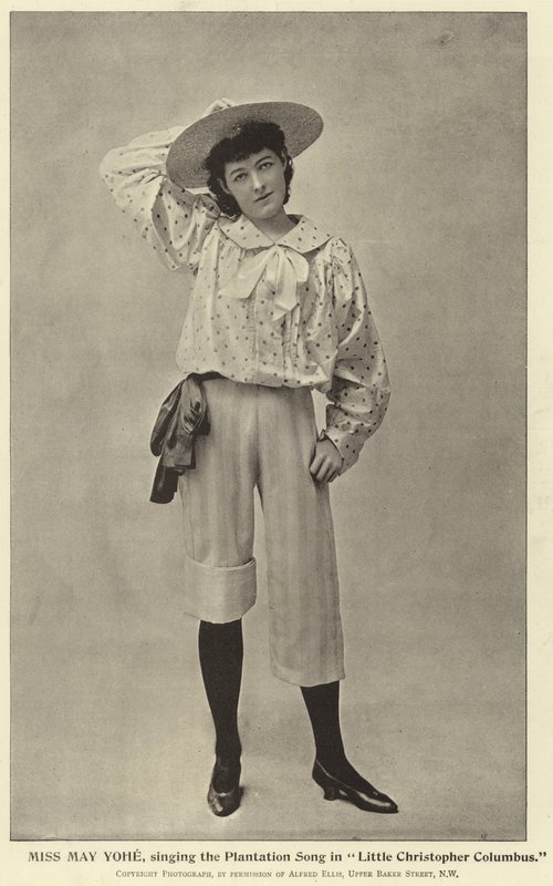Miss May Yohe, synger Plantationssangen i Little Christopher Columbus af English Photographer
