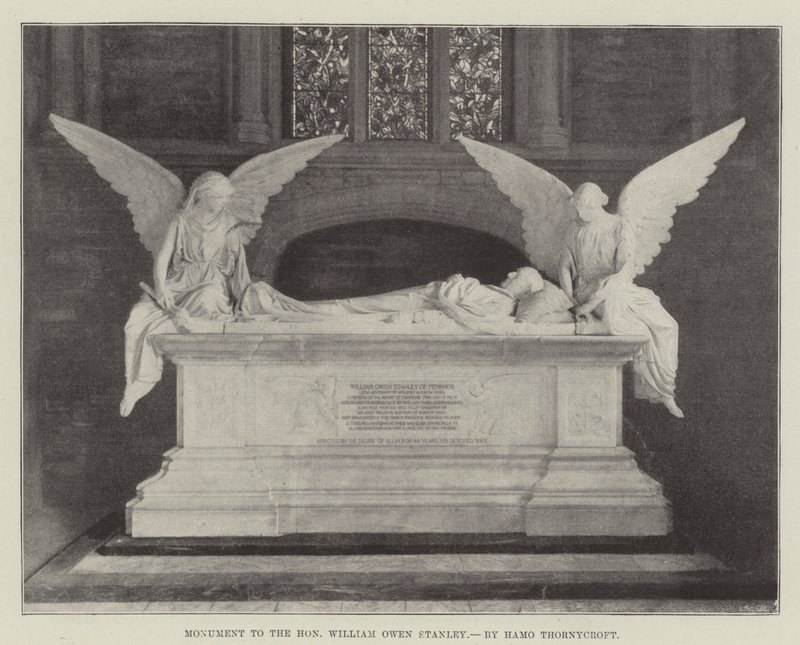 Monument til den ærede William Owen Stanley, af Hamo Thornycroft af English Photographer