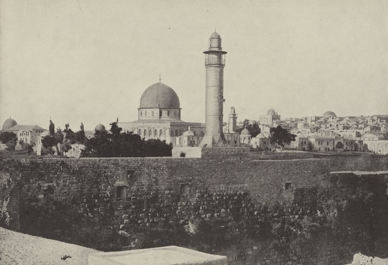 Moskeen i Omar og det jødiske kvarter, hvor Kristus drev pengevekslerne fra templet af English Photographer