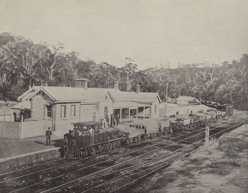Mount Lofty Railway Station, Adelaide til Melbourne Railway af English Photographer