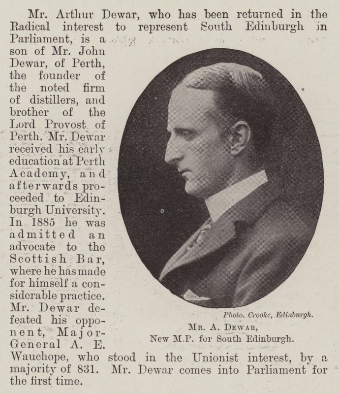 A Dewar, nyt parlamentsmedlem for South Edinburgh af English Photographer