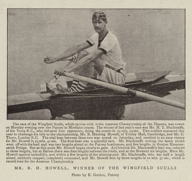 Mr B H Howell, vinder af Wingfield Sculls af English Photographer