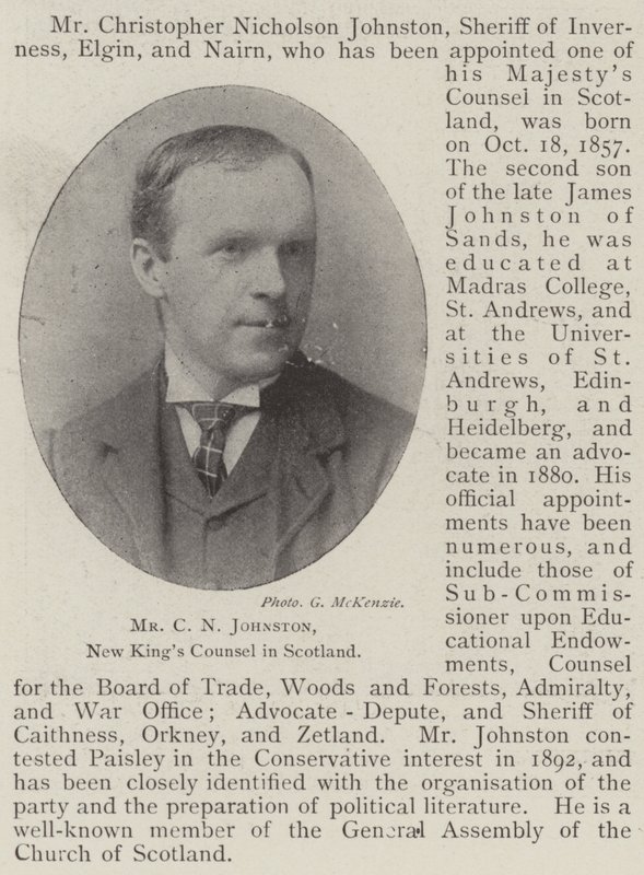Mr C N Johnston, New Kings Counsel i Skotland af English Photographer