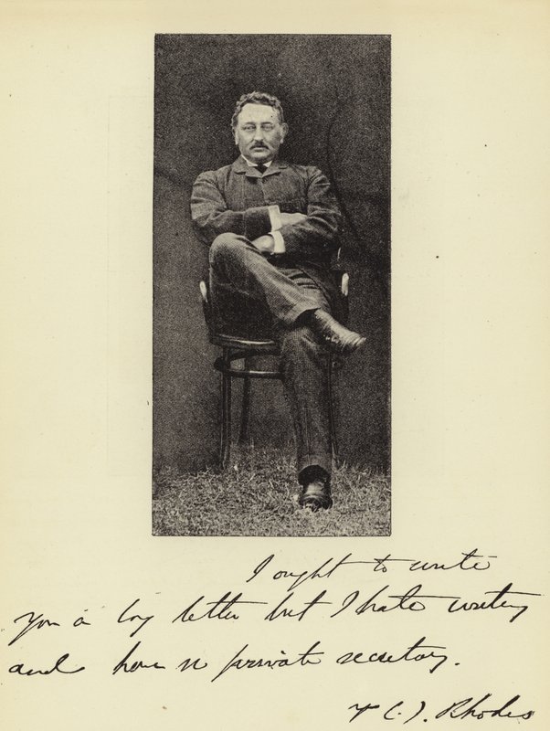 Cecil J Rhodes, premierminister i Kapkolonien af English Photographer