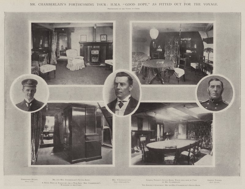 Mr. Chamberlains kommende tur, HMS Good Hope, som udstyret til rejsen af English Photographer