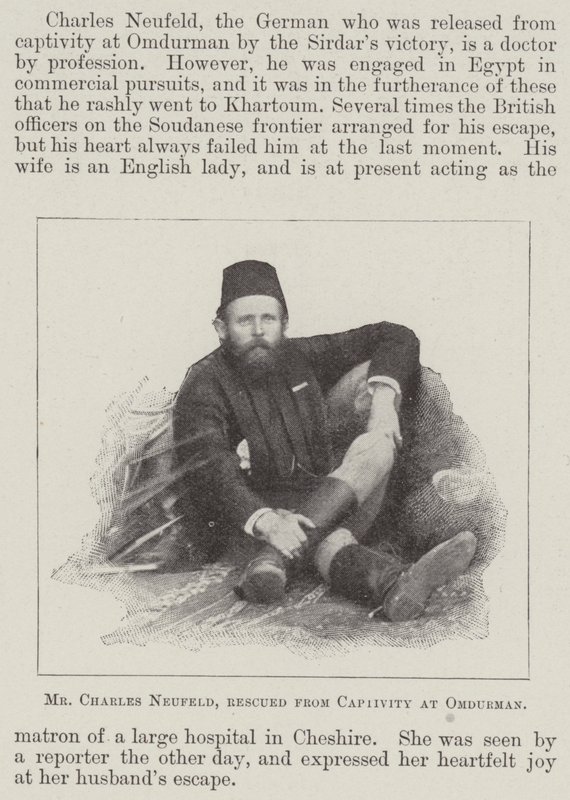 Charles Neufeld, reddet fra fangenskab ved Omdurman af English Photographer