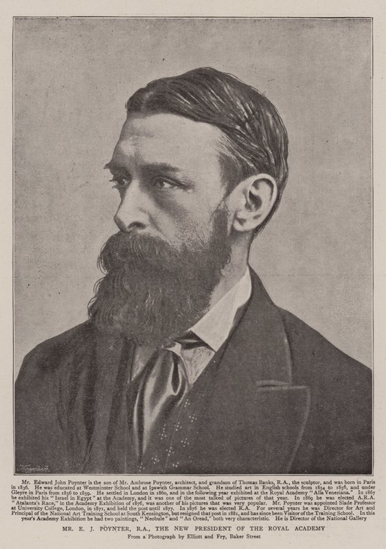 Mr E J Poynter, RA, den nye præsident for Royal Academy af English Photographer