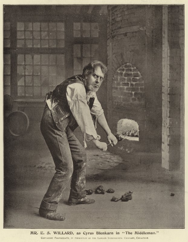 Mr E S Willard, som Cyrus Blenkarn i The Middleman af English Photographer