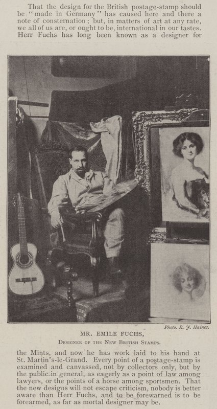 Emile Fuchs, designer af de nye britiske frimærker af English Photographer