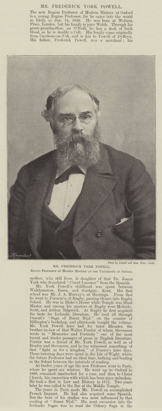 Mr. Frederick York Powell, Regius professor i moderne historie ved University of Oxford af English Photographer