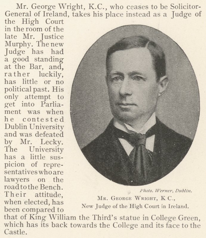 George Wright, KC, ny dommer ved High Court i Irland af English Photographer