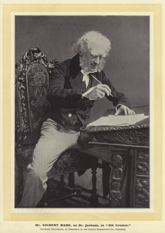 Mr. Gilbert Hare, som Dr. Jackson, i Old Cronies af English Photographer