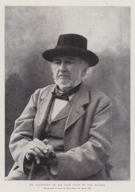 Gladstone på sit sidste besøg på Rivieraen af English Photographer