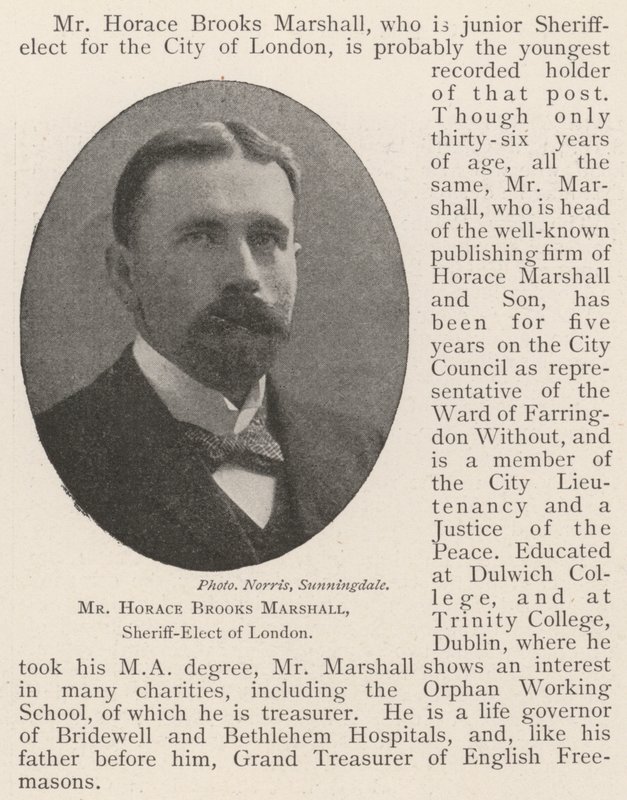 Horace Brooks Marshall, Sheriff-Elect i London af English Photographer