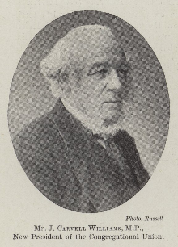 Mr. J Carvell Williams, MP, ny præsident for Congregational Union af English Photographer