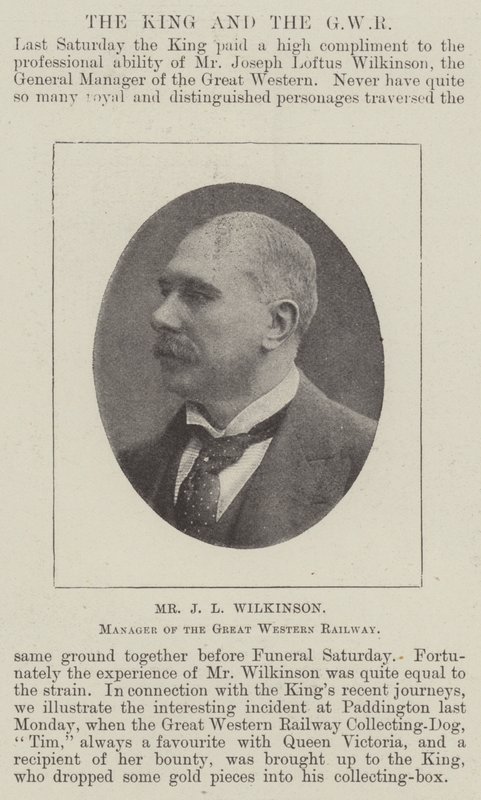 Mr J L Wilkinson, leder af Great Western Railway af English Photographer