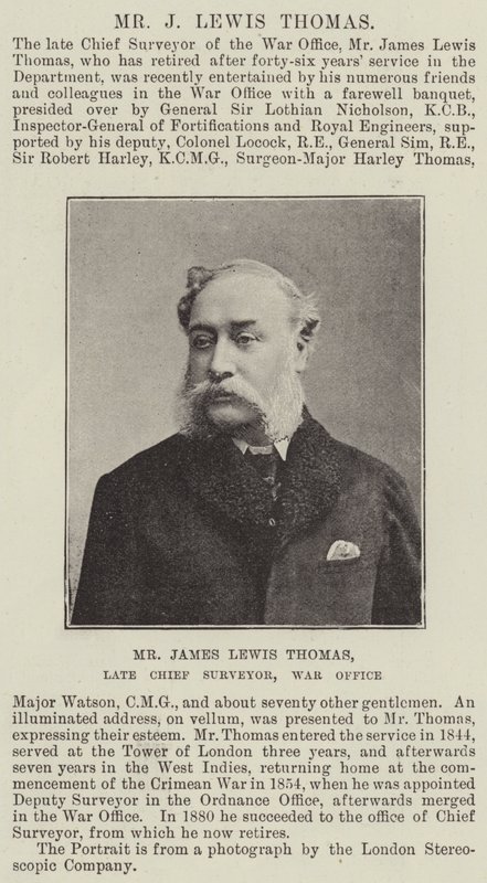 James Lewis Thomas, afdøde Chief Surveyor, War Office af English Photographer