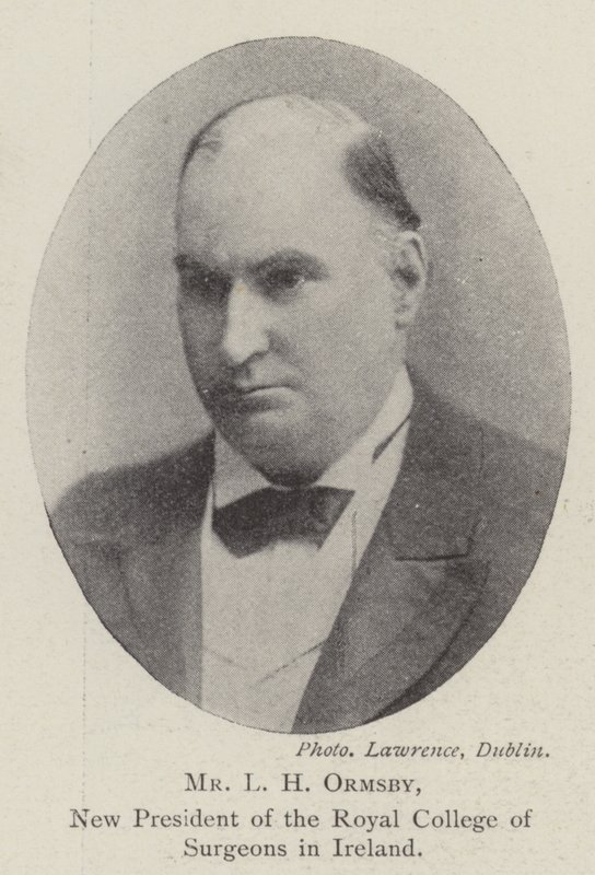 L H Ormsby, ny præsident for Royal College of Surgeons i Irland af English Photographer