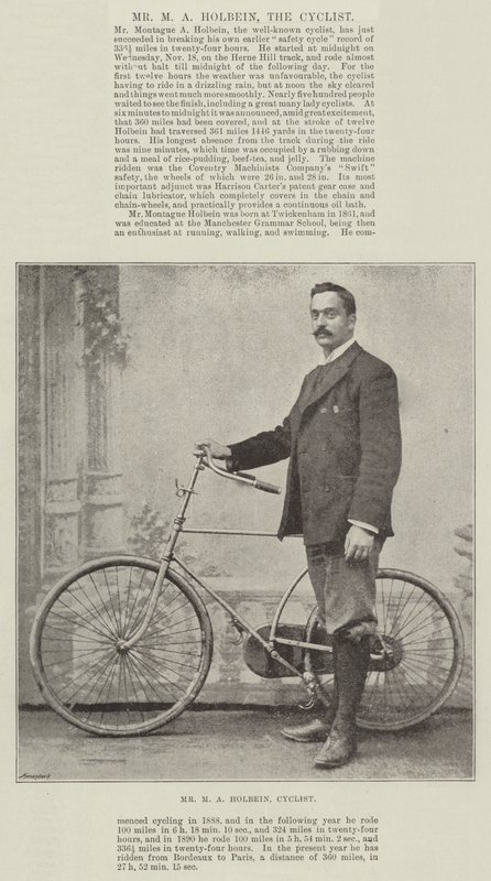 M. A. Holbein, cyklisten af English Photographer